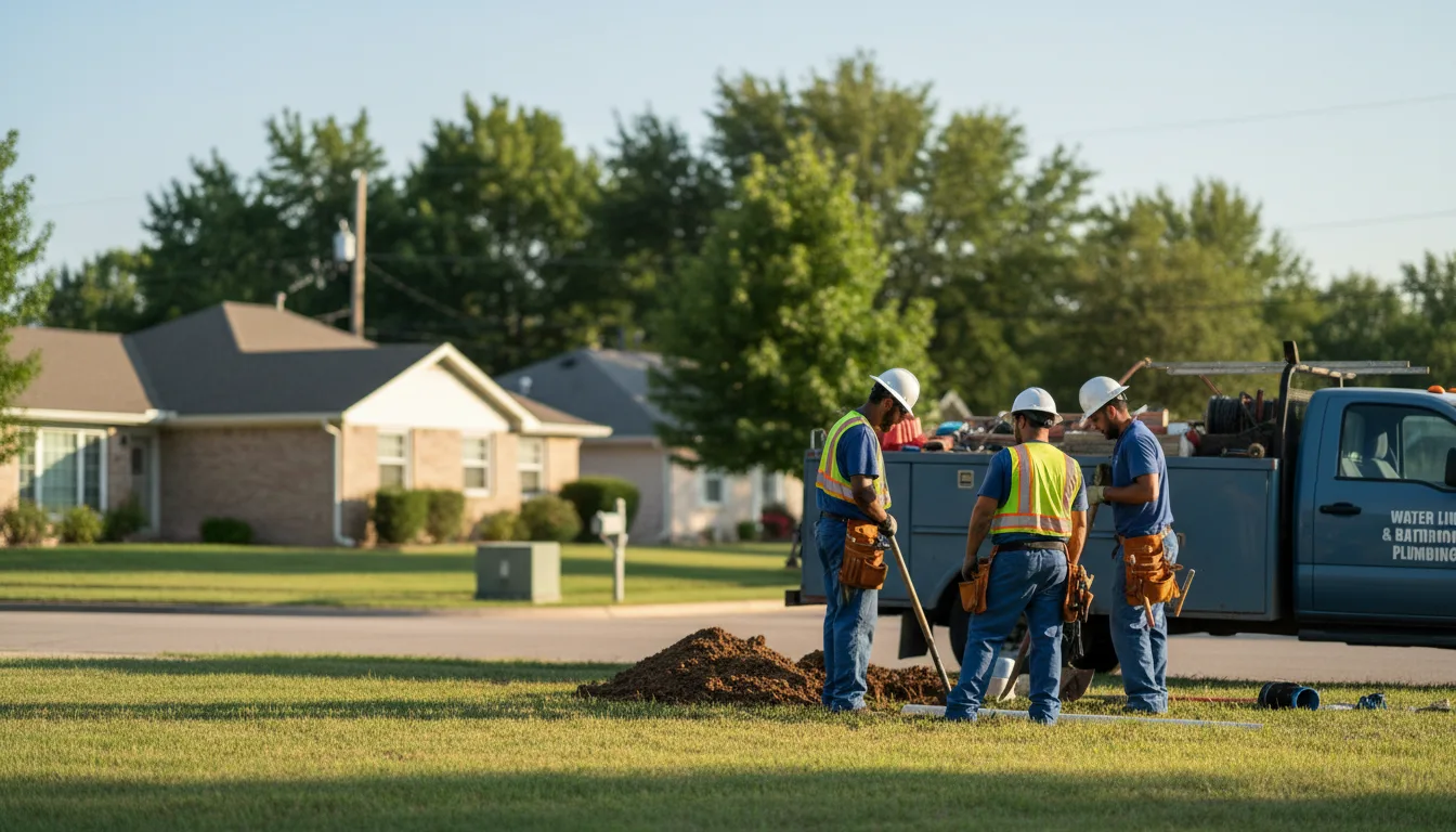 Residential water line and bathroom plumbing service in Lynn, MA